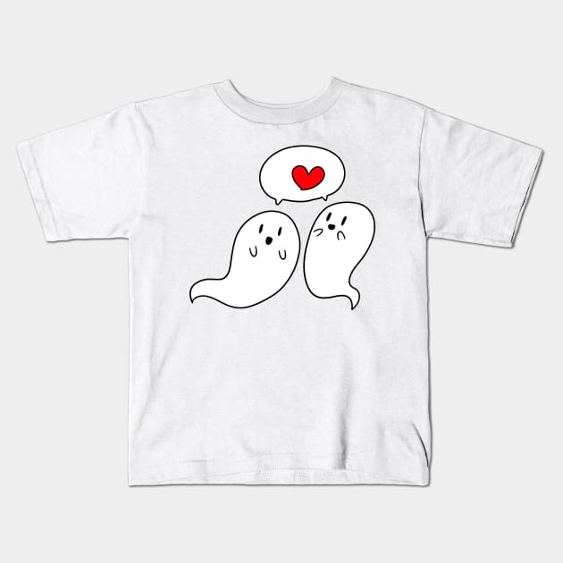 Ghost Couple Kids T-Shirt by saradaboru